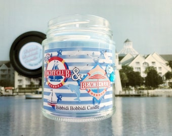 Yacht & Beach Club 8 oz  Glass Candle Jar , Disney Inspired Candle Cruelty Free and Vegan