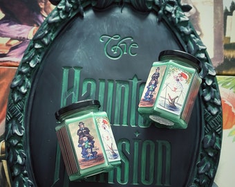 Stretching Room Haunted Mansion 12 oz Glass Candle Jar  , Disney Inspired Candle Magic Kingdom Cruelty free and vegan