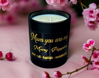 Mary Poppins 15oz / 300 g inspired Mothers Day Candle Jar up to 60 hours burning time Disney Inspired Candle Magic Kingdom