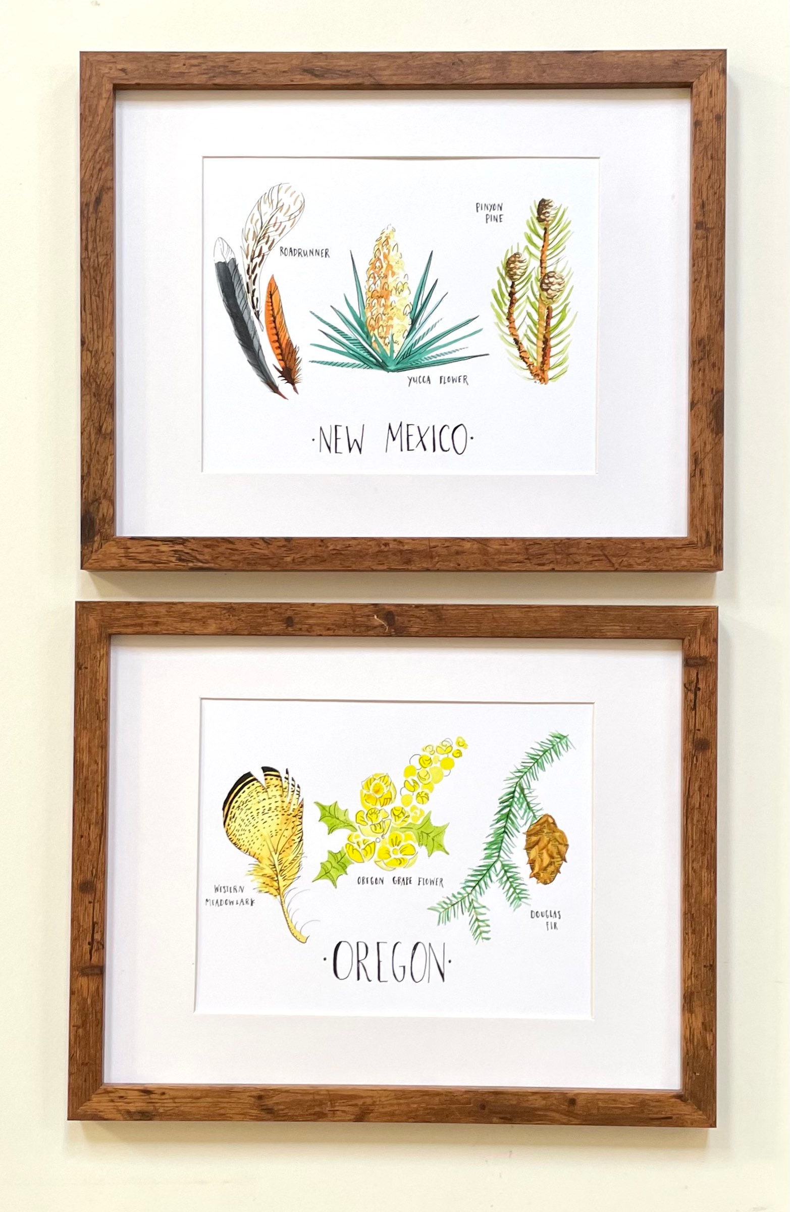 New Mexico State Flower Art Print 8x10 State Print Yucca Etsy