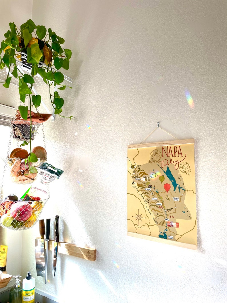 Napa Map Poster Napa County Napa Valley 12x16 Wine Country California ...