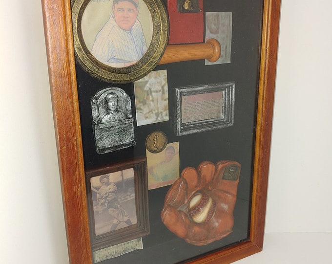 Vintage BABE RUTH the Great Shadow Box - Etsy