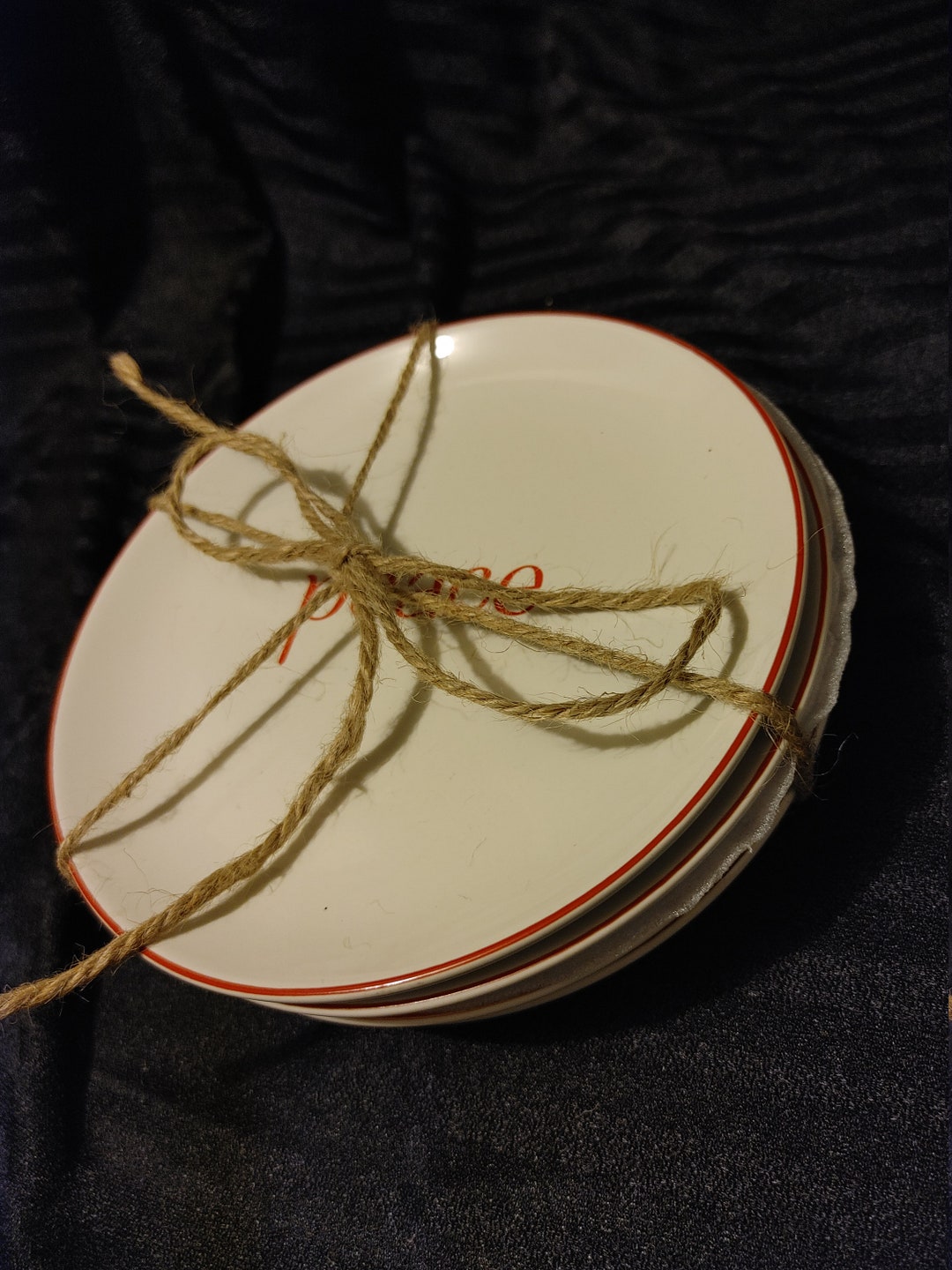 Set of 4 Christmas Luncheon Plates Etsy