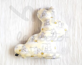 coussin décoratif,  forme de lapin jour nuit