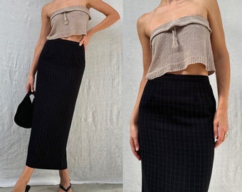 Vintage ‘90s Aus made grid check pencil skirt / womens AU 8 (small)