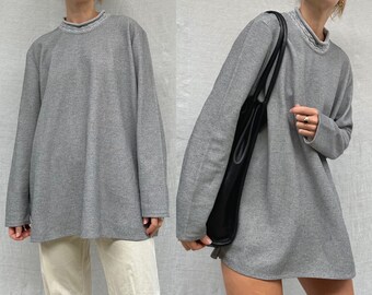 Vintage ‘90s Aus made grey sweater top / mock neck / womens AU 14/16 (large/xl)