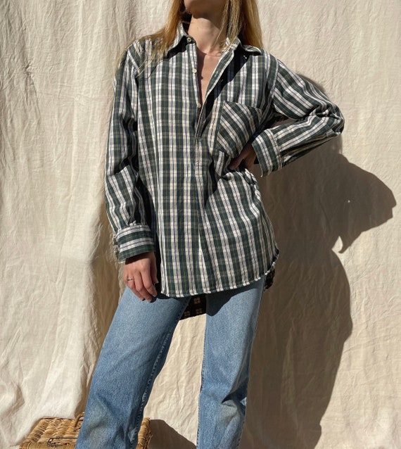 Vintage 70s 80s French Workwear Grandpa Shirt / Cotton / - Etsy