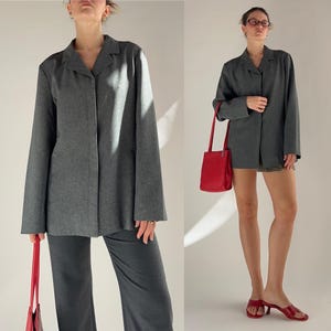 Y2k grey lightweight jacket / womens AU 10/12 (medium)