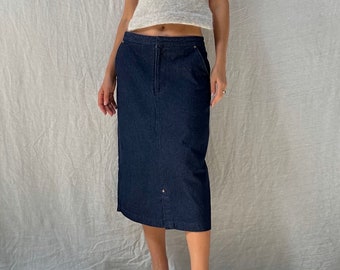 Vintage ‘90s Aus made cotton denim skirt / womens AU 10 (medium)