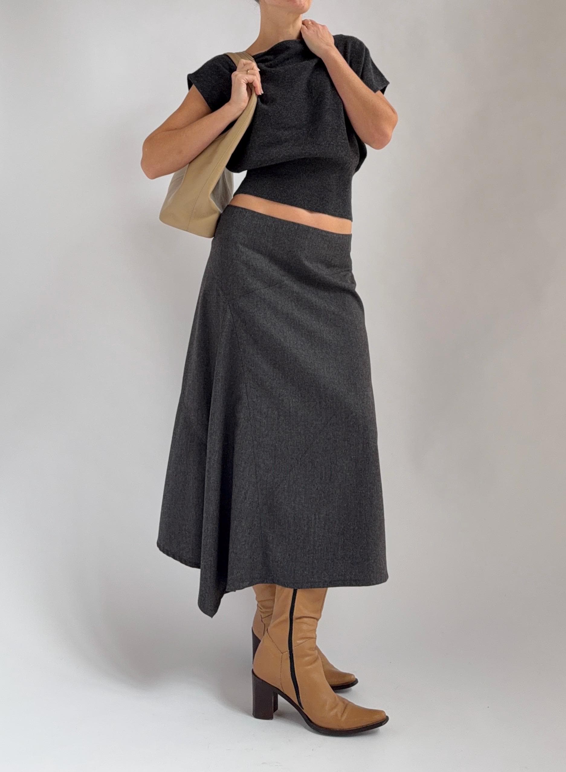 Asymmetrical Wool Skirt - Etsy