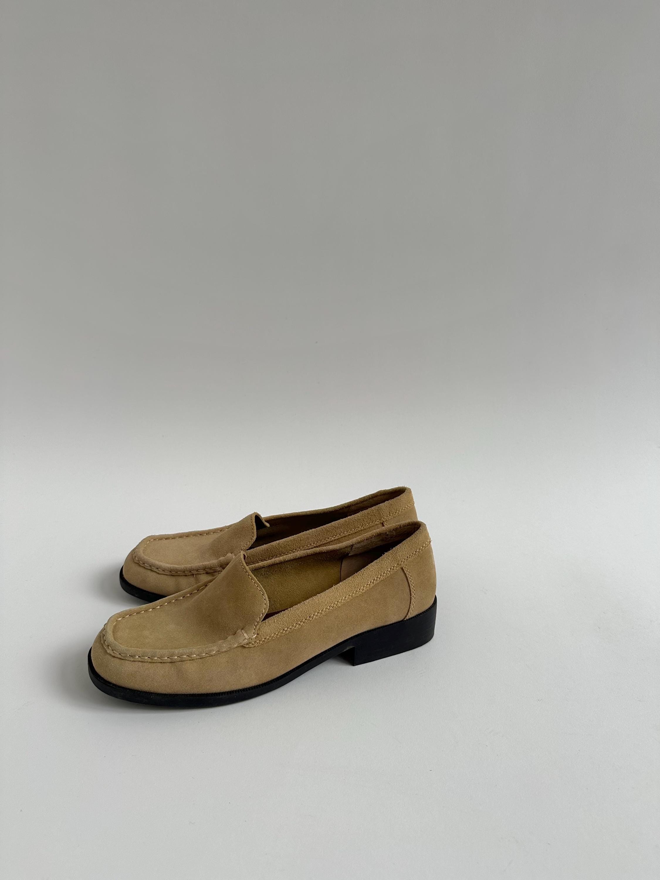 靴 y2k Genuine Leather Slip-On Loafers Vintage '90s Y2k Suede Leather Loafers / 9M - Etsy