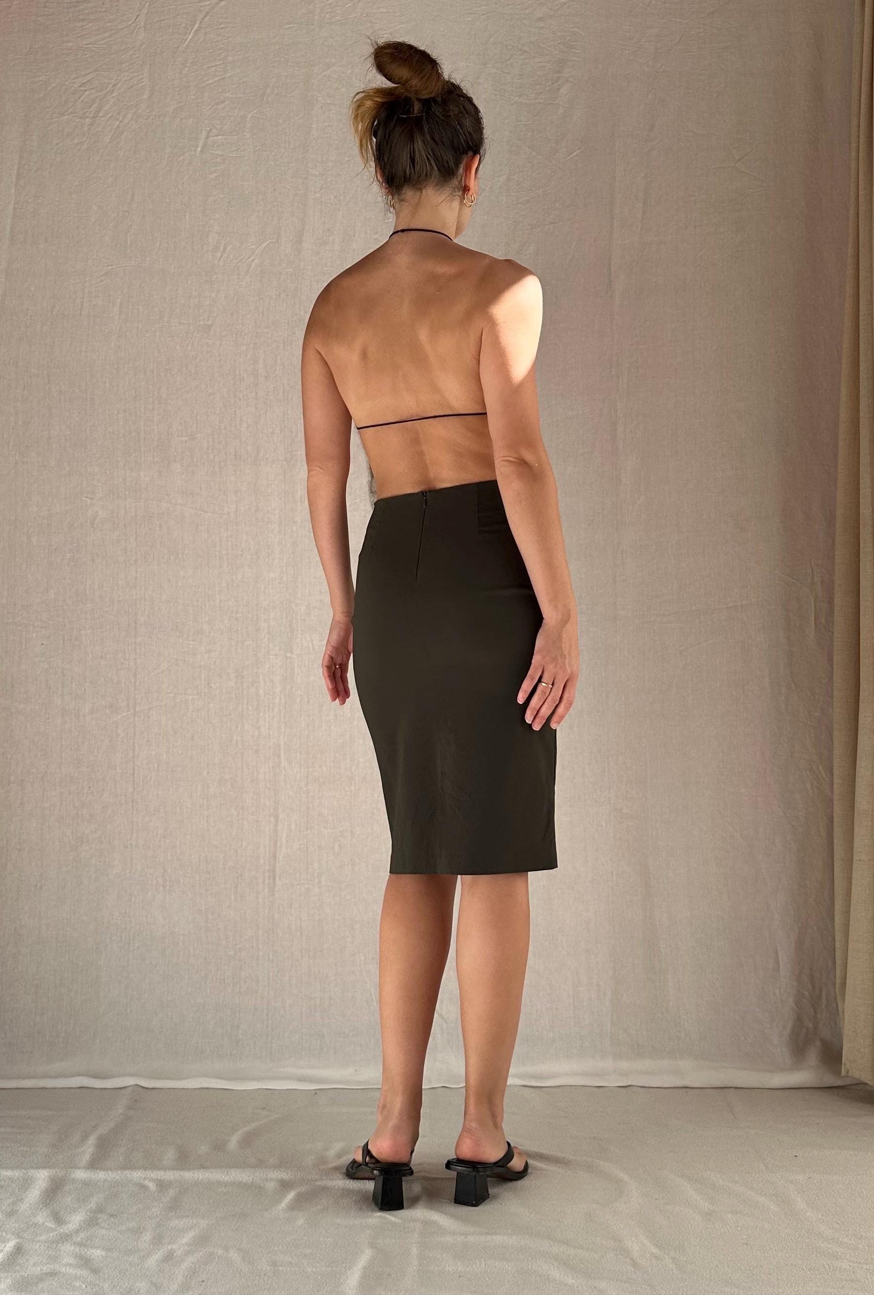 Vintage '90s Y2k Cue High Waisted Pencil Skirt / Womens AU 6