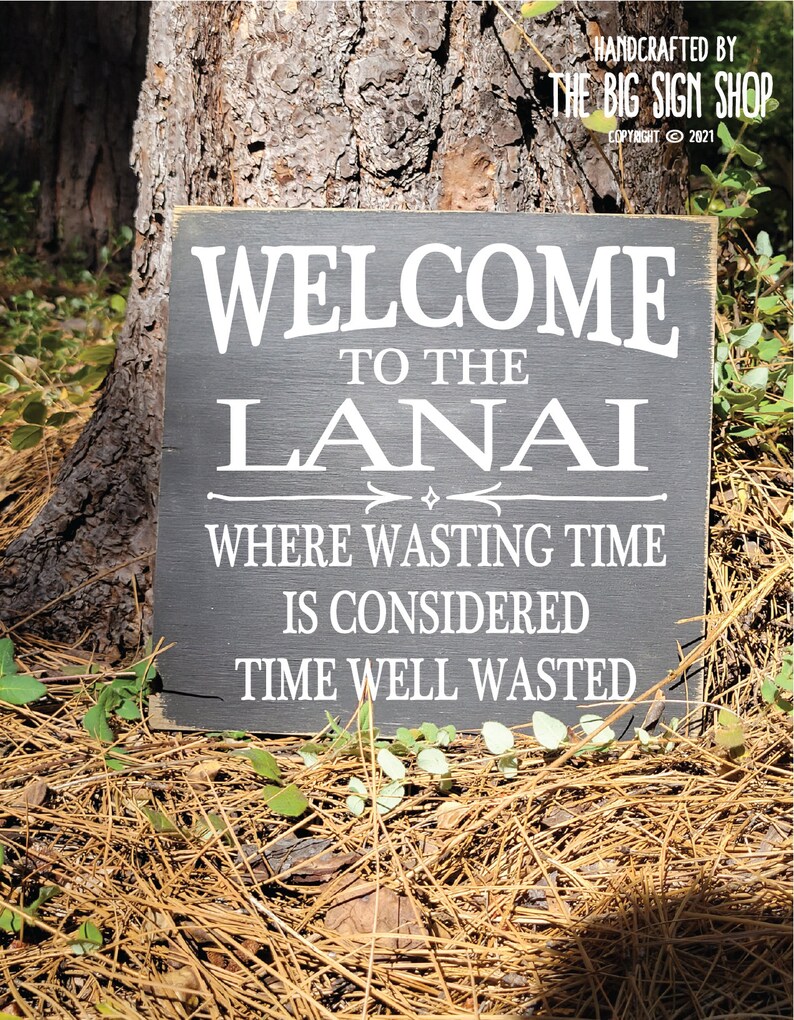 Welcome to the Lanai Sign Large Wood Sign for Lanai Welcome to - Etsy