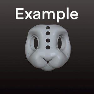 Custom 3d model Fursuit head base