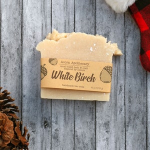 White Birch Bar Soap, Handmade Vegan Soap, Natural Soap, Gift for her, Gift for him