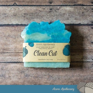 Clean Cut Bar Soap, Soap for Men, Gift for men, Handmade Men&#39;s Soap, Gift for Teen Boy, Homemade Soap, Masculine Soap, College Freshmen Gift