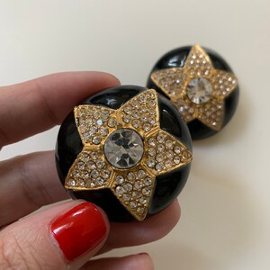 Chanel Comete Diamond Rock Crystal Earrings Vintage 18 Karat White Gold - 2  Pieces