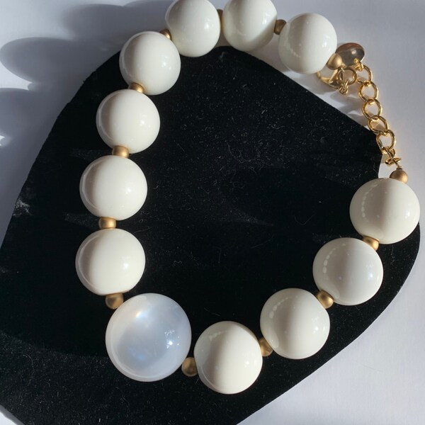 Mod Necklace by Pono - Italian designer pop culture necklace made in white resin