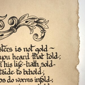 The Gold Tomb Riddle by Shakespeare / 8 X 11.5 - Etsy