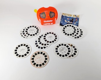View Master Beleuchteter 3D-Zuschauer Disney Reels Peter Pan Aladdin Beauty & Beast Tyco
