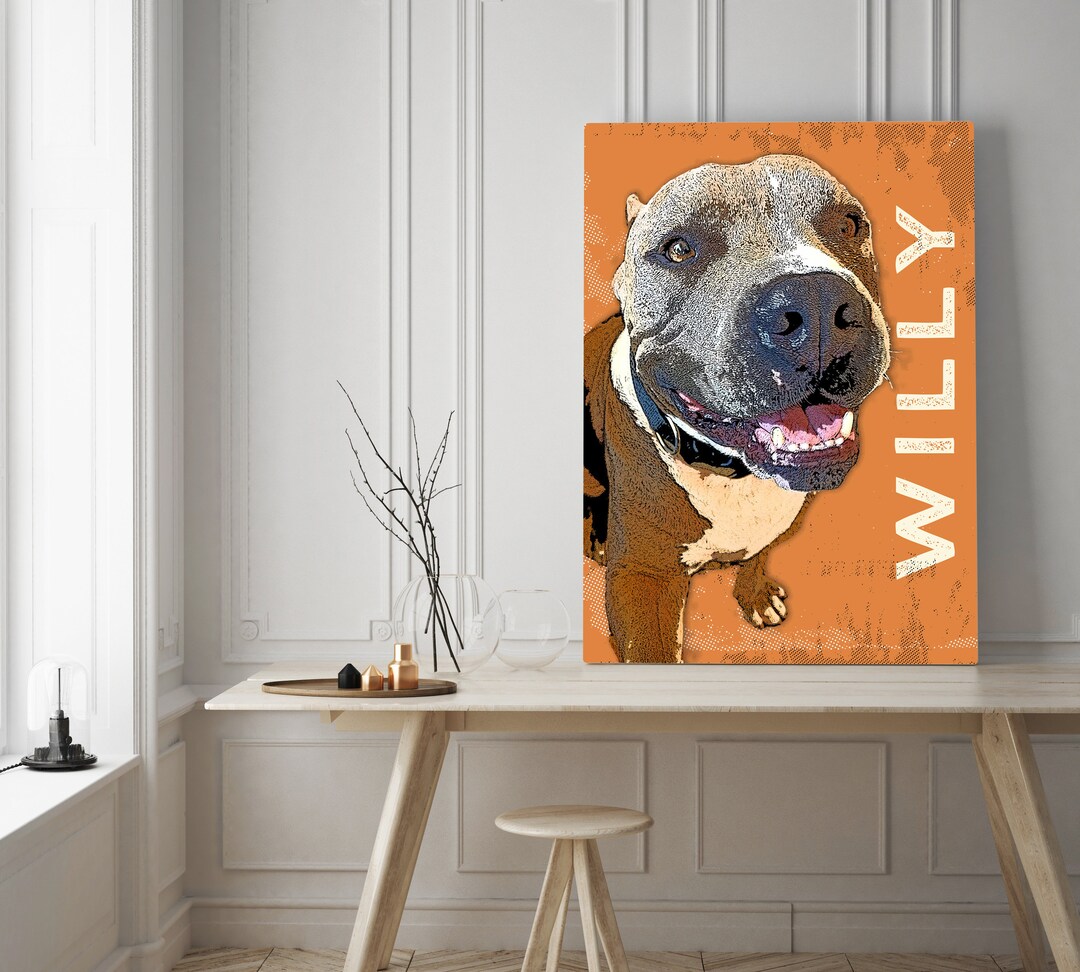Personalized Pet Canvas Wall Art Custom Designed Digitally Etsy UK