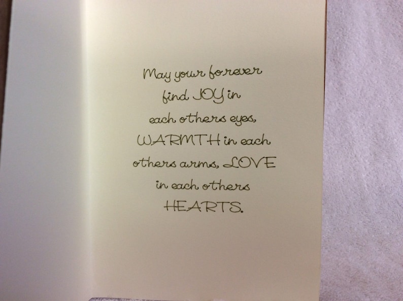 Handmade embellished Hope Love Wedding or Anniversary Card