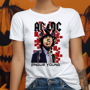 ANGUS YOUNG Rock Bands designs Png |classic rock Band Design | Rock Digital Download