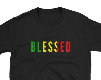 Rasta Blessed T-Shirt – Jamaican Flag, Good Vibes
