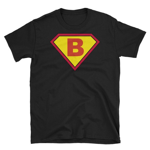 Comic Book Style Monogram Initial Letter B Superhero T-Shirt Comic Book Style Monogram Initial Letter B Superhero T-Shirt
