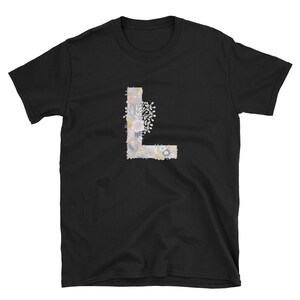 Nature Floral Monogram Letter L, camiseta, roupas para adultos, designs de camisas, ideias para presentes