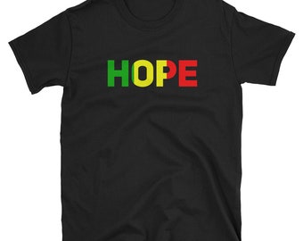 Rasta Hope T-Shirt - Jamaican Flag, Good Vibes Graphic Tee