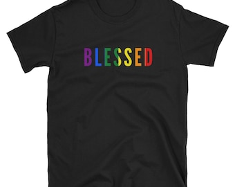 Rainbow Blessed Pride T-Shirt - LGBT Graphic Tee