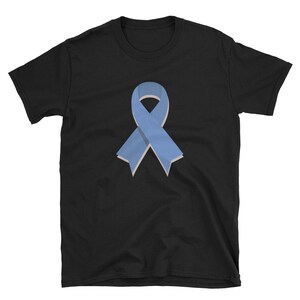 Camisa de concientización sobre el cáncer, camiseta con cinta azul / regalo de sobreviviente de cáncer / camiseta de concientización sobre el cáncer