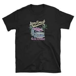 Reise, Kalifornien Long Beach, Westküste Leben, T Shirt, Kleidung für Erwachsene, Shirt-Designs, Geschenkideen