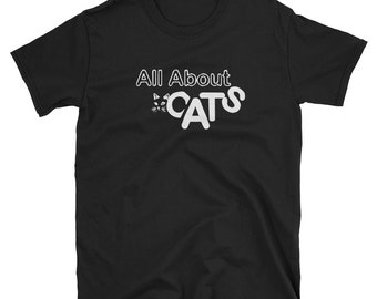 Kattälskare T-shirt, rolig kattgrafik T-shirt