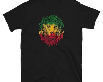 Lion of Judah Rasta T-Shirt – Reggae Vibes Graphic Tee