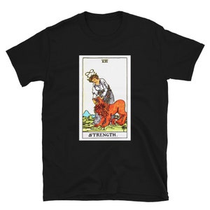 Strength Tarot Card Deck , T Shirt, Adult Clothing, Shirt Designs, Gift Ideas