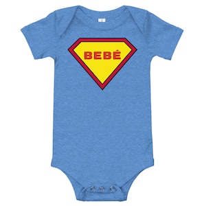 Unisex Baby Bodysuit, Funny Superhero Comic Personalized T Shirt, Family Gift Ideas, En Español, Spanish Shirt