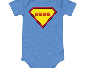 Unisex Baby Bodysuit, Funny Superhero Comic Personalized T Shirt, Family Gift Ideas, En Español, Spanish Shirt