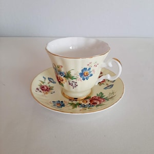 Royal Grafton Fine Bone China coffee cup and saucer set made in England