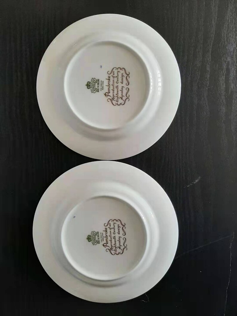Bone China EST 1775 Aynsley Fine Plates Made in England Set of 2 Etsy