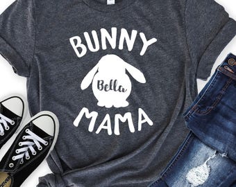 Personalized Bunny Mama Shirt - Rabbit Mama Shirt - Rabbit Mom Shirt - with pets' names - Gift [Unisex Shirt]