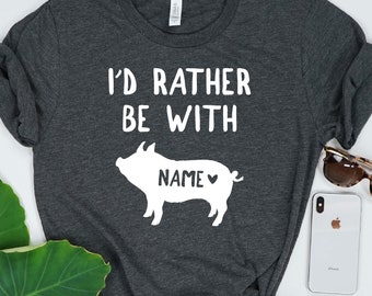 Personalisiertes Schwein Shirt - süßes Haustier Schwein Shirt - lustiges Schwein Geschenk [Unisex Shirt]