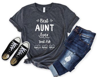Personalized Best Aunt Shirt - Best (any title) Ever - Customized Matching Family Tee with names  [Unisex Shirt]