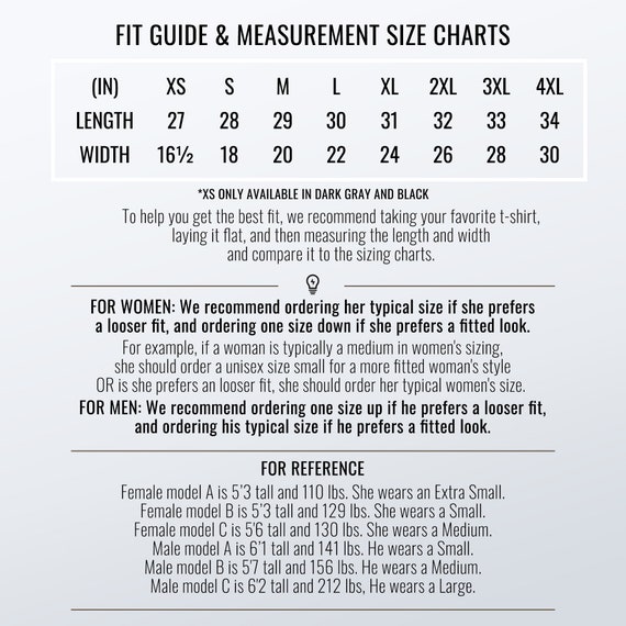 Customcat Size Chart