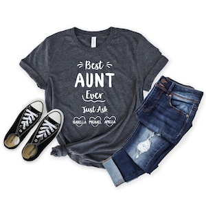 Personalized Best Aunt Shirt - Best (any title) Ever - Customized Matching Family Tee with names  [Unisex Shirt]