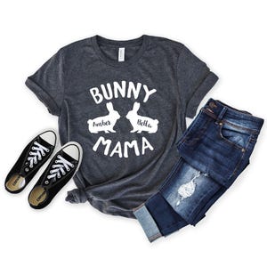 Personalized Bunny Mama Shirt - Rabbit Mama Shirt - Rabbit Mom Shirt - with pets&#39; names - Gift [Unisex Shirt]