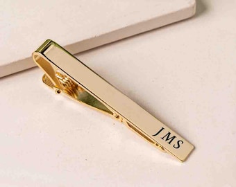Personalized initials name Tie Clip, Custom TieClip, Mens Jewelry Gift