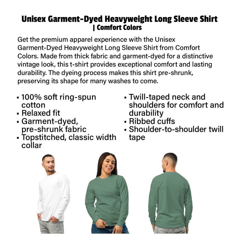 The image is a collage of three photos featuring a man and a woman wearing a long sleeve shirt in different poses.