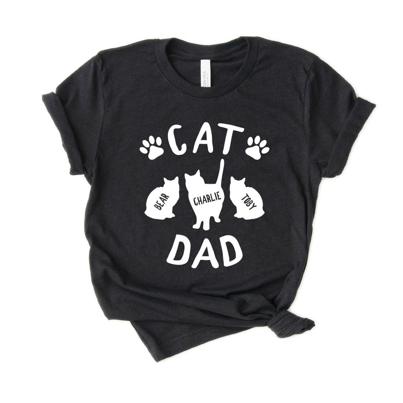 Personalized Cat Dad Shirt Custom Cat Shirt with your Etsy